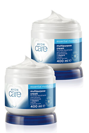 Avon Care Gliserin ve Badem Sütü içeren Nemlendirici El, Yüz ve Vücut Kremi 400 Ml. İkili Set