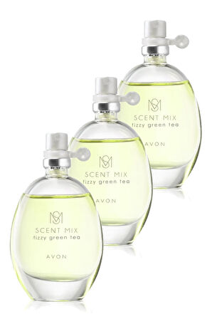 Avon Scent Mix Fizzy Green Tea Kadın Parfüm Edt 30 Ml. Üçlü Set