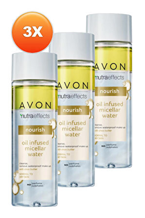 Avon Nutra Effects Yağ Bazlı Micaller Temizleyici 200 Ml. Üçlü Set