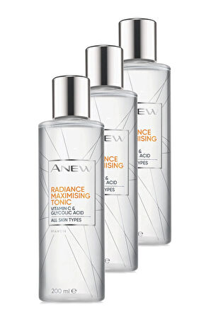 Avon Anew Radiance Maximising Parlak Görünüm Veren Tonik 200 Ml. Üçlü Set