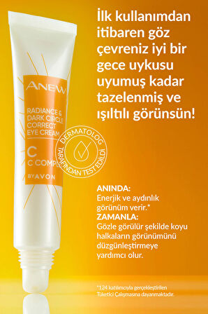 Avon Anew Radiance Koyu Halkalar için Göz Kremi 15 Ml. Üçlü Set