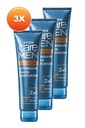 Avon Care Men Essential 2 si 1 Arada Tıraş Sonrası Balmı ve Nemlendiricisi 100 Ml. Üçlü Set