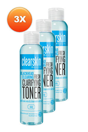 Avon Clearskin Siyah Noktalar için Tonik 100 Ml. Üçlü Set