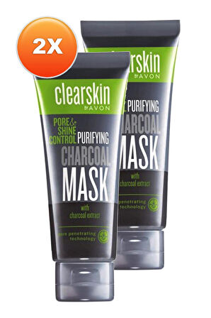 Avon Clearskin Pore Shine Kömür Maske 75 Ml. İkili Set