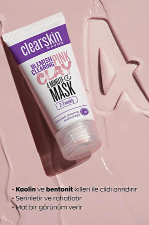 Avon Clearskin Blemish Clearing Leke Karsıtı Pembe Kil Yüz Maskesi 75 Ml. İkili Set