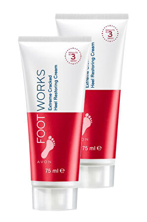 Avon Foot Works Çatlak Topukları Onarıcı Ayak Kremi 75 Ml. İkili Set