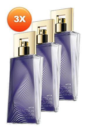 Avon Attraction Game Kadın Parfüm Edp 50 Ml. Üçlü Set