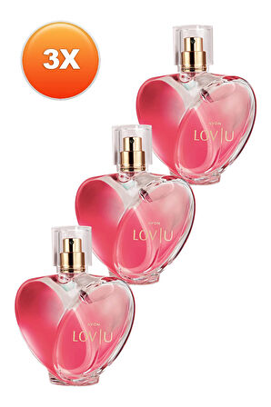 Avon Lov U Kadın Parfüm Edp 50 Ml. Üçlü Set