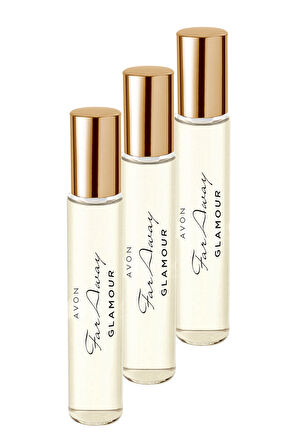 Avon Far Away Glamour Kadın Parfüm Çanta Boyu Edp 10 Ml. Üçlü Set