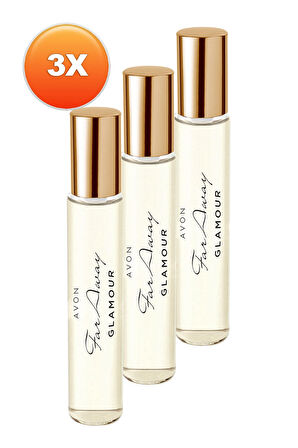 Avon Far Away Glamour Kadın Parfüm Çanta Boyu Edp 10 Ml. Üçlü Set
