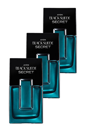 Avon Black Suede Secret Erkek Parfüm Edt 75 Ml. Üçlü Set