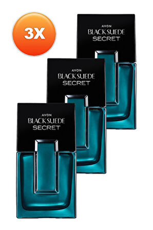 Avon Black Suede Secret Erkek Parfüm Edt 75 Ml. Üçlü Set