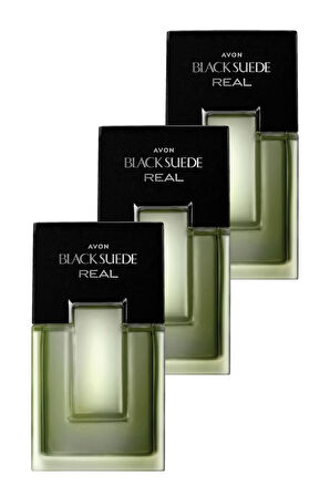 Avon Black Suede Real Erkek Parfüm Edt 75 Ml. Üçlü Set