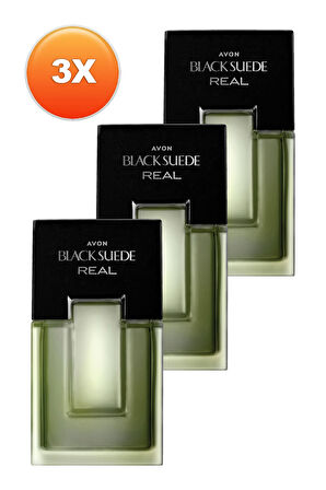 Avon Black Suede Real Erkek Parfüm Edt 75 Ml. Üçlü Set