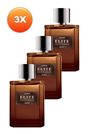 Avon Elite Gentleman Quest Erkek Parfüm Edt 75 Ml. Üçlü Set