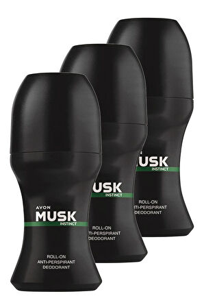 Avon Musk Instinct Erkek Rollon 50 Ml. Üçlü Set