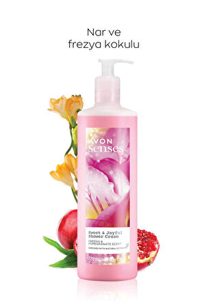 Avon Senses Sweat & Joyful Frezya ve Nar Kokulu Krem Duş Jeli 720 Ml. İkili Set