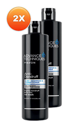 Avon Advance Techniques Kepek Karşıtı 2'si 1 Arada Şampuan ve Saç Kremi 400 Ml. İkili Set