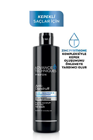 Avon Advance Techniques Kepek Karşıtı 2'si 1 Arada Şampuan ve Saç Kremi 400 Ml. İkili Set