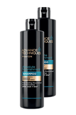 Avon Advance Techniques Argan Yağı İçeren Besleyici Şampuan 400 Ml. İkili Set