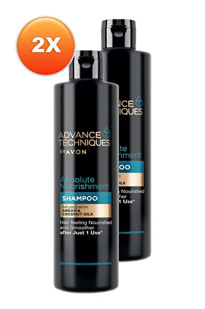 Avon Advance Techniques Argan Yağı İçeren Besleyici Şampuan 400 Ml. İkili Set