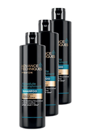 Avon Advance Techniques Argan Yağı İçeren Besleyici Şampuan 400 Ml. Üçlü Set