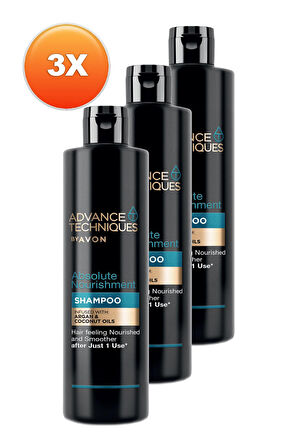 Avon Advance Techniques Argan Yağı İçeren Besleyici Şampuan 400 Ml. Üçlü Set