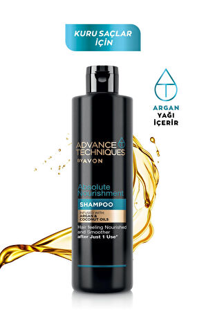 Avon Advance Techniques Argan Yağı İçeren Besleyici Şampuan 400 Ml. Üçlü Set