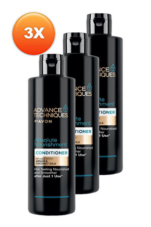 Avon Advance Techniques Argan Yağı İçeren Besleyici Saç Kremi 250 Ml. Üçlü Set