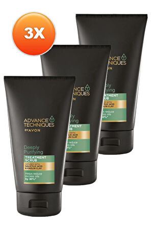 Avon Depply Purifying Yağlı Saçlar için Arındırıcı Scrub 150 Ml. Üçlü Set