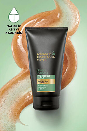 Avon Depply Purifying Yağlı Saçlar için Arındırıcı Scrub 150 Ml. Üçlü Set