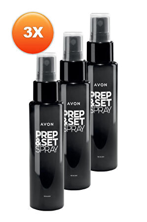 Avon Prep and Set Spray Makyaj Sabitleyici Sprey 125 Ml. Üçlü Set