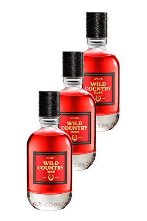 Avon Wild Country Rush Erkek Parfüm Edt 75 Ml. Üçlü Set