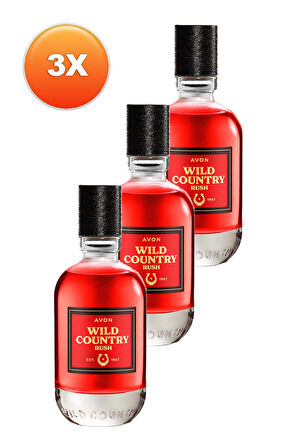 Avon Wild Country Rush Erkek Parfüm Edt 75 Ml. Üçlü Set