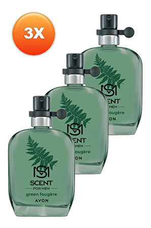 Avon Scent Green Fougere Erkek Parfüm Edt 30 Ml. Üçlü Set
