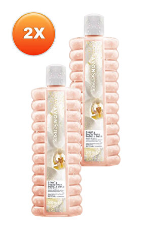 Avon Simply Luxurious Beyaz Şeftali ve Vanilya Orkide Kokulu Banyo Köpüğü 500 Ml. İkili Set