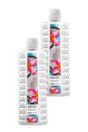 Avon Senses Aloha Monoi Tiare Çiçeği ve Hindistan Cevizi Kokulu Banyo Köpüğü 500 Ml. İkili Set