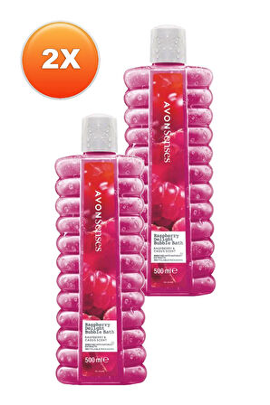 Avon Raspberry Delight Frambuaz ve Frenk Üzümü Kokulu Banyo Köpüğü 500 Ml. İkili Set