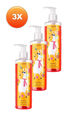 Avon Lama Dude Naturals Çilek Kokulu Çocuk Sıvı El Sabunu 250 Ml. Üçlü Set