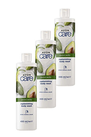Avon Care Avocado Replenishing Avokado Yağı Içeren Duş Jeli 400 Ml. Üçlü Set