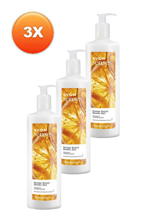 Avon Senses Orange Twist Portakal ve Yasemin Kokulu Duş Jeli 720 Ml. Üçlü Set