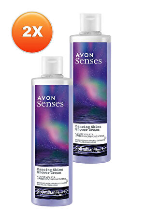 Avon Senses Dancing Skies Menekşe ve Ahududu Kokulu Kremsi Duş Jeli 250 Ml. İkili Set