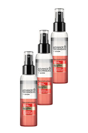 Avon Advance Techniques Reconstruction Bi-Phase Onarıcı Saç Spreyi 100 Ml. Üçlü Set
