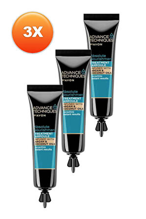 Avon Advance Techniques Argan Yağı Içeren Besleyici Saç Serumu 15 Ml. Üçlü Set