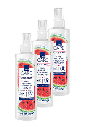 Care Watermelon Karpuz Kokulu Nemlendirci Vücut Losyon Spreyi 250 Ml. Üçlü Set
