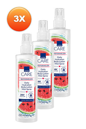 Care Watermelon Karpuz Kokulu Nemlendirci Vücut Losyon Spreyi 250 Ml. Üçlü Set
