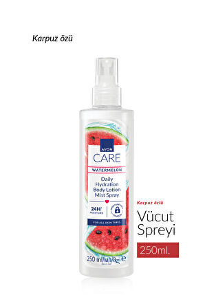 Care Watermelon Karpuz Kokulu Nemlendirci Vücut Losyon Spreyi 250 Ml. Üçlü Set