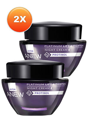 Anew Platinum Lift & Tighten Gece Kremi 50 Ml. İkili Set