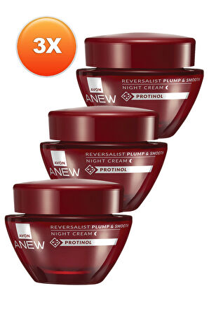 Anew Reversalist Plump & Smooth Gece Kremi 50 Ml. Üçlü Set