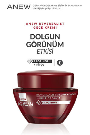Anew Reversalist Plump & Smooth Gece Kremi 50 Ml. Üçlü Set